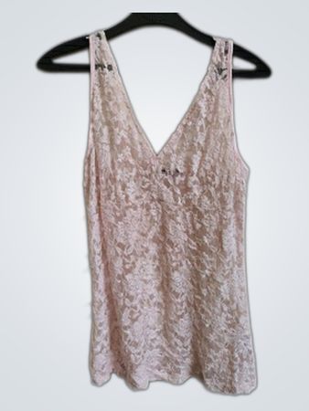 Continue Pink Lace Cami Top