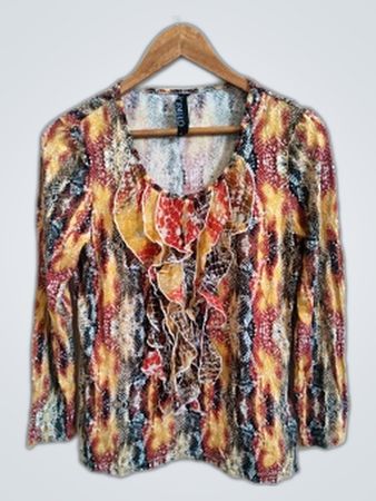 São Paulo Multicolor Ruffle Blouse
