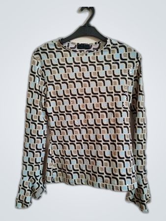 Kris Dillrath Geometric Print Blouse