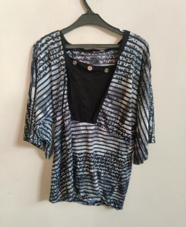 Beyaz Melek Sheer Striped Blouse