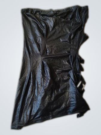 Coutelli Collection Black Leather Skirt
