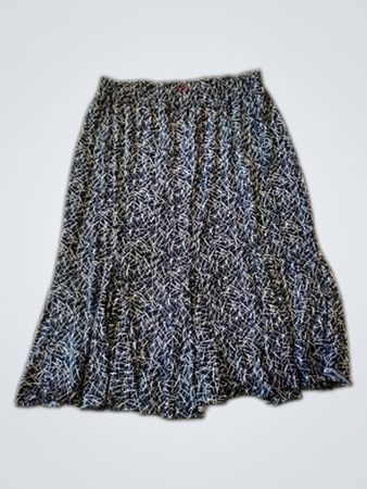 Black and White Patterned Skirt