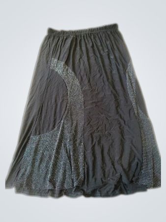 Black Skirt with Glitter Accents