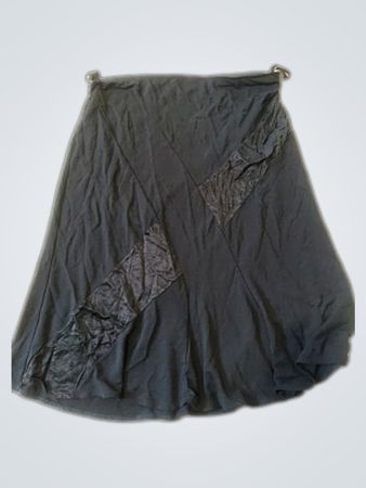 Black Skirt with Lace Panels