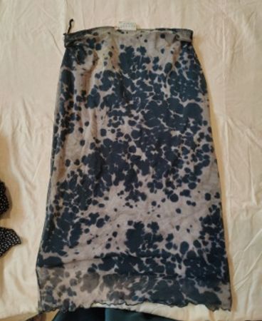 H&M Black and White Splatter Mini Skirt
