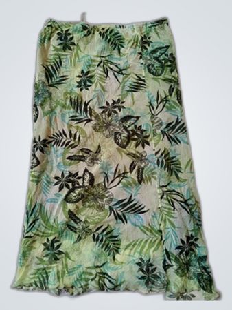 Clara Vitti Tropical Floral Print Maxi Skirt