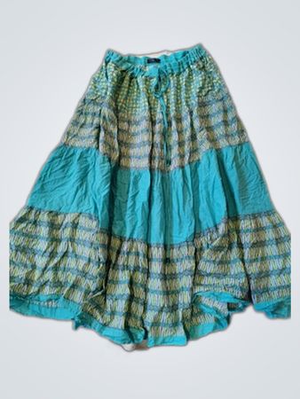 Bin Teal Floral Skirt