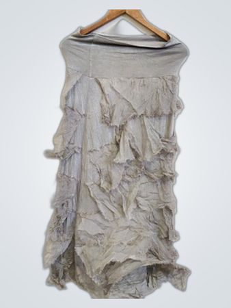 Gray Ruffled Dress