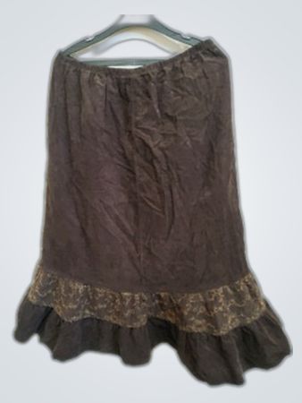 Brown Ruffled Skirt
