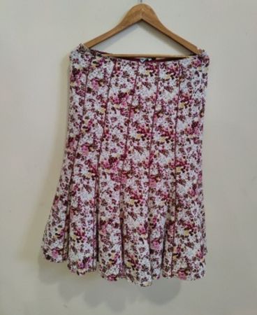 Floral Pleated Skirt