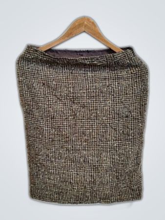 Brown Plaid Skirt