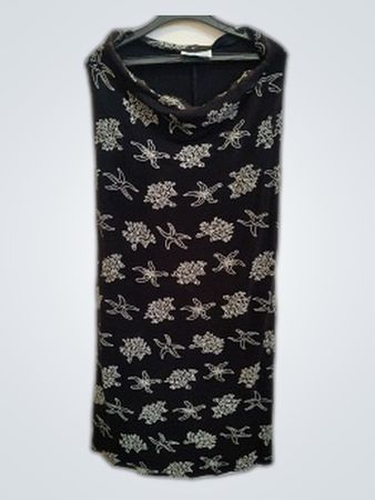 ADNOCANA Black Floral Dress