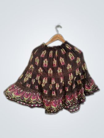 Brown Floral Patterned Top