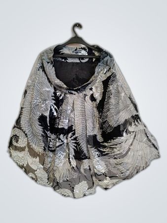 Pierre Cardin Couture Sheer Embroidered Cape