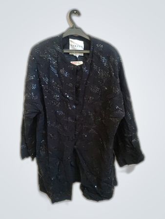 Jaeger Black Sequined Cardigan