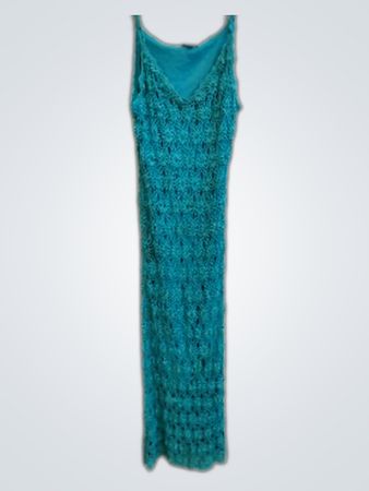 Raf Crochet Blue Dress