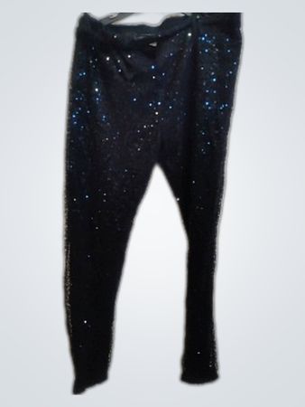 Black Sequined Leggings