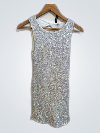 H&M Silver Sequin Cami Top
