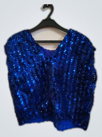 Blue Sequin Top