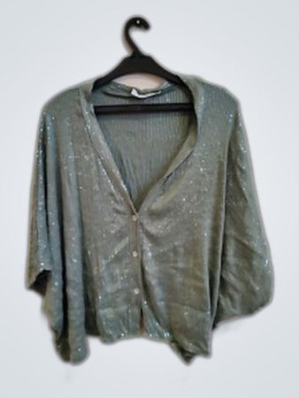 Gray Sparkly Top