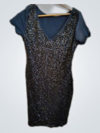 Reiss Navy Blue Sequined Dress