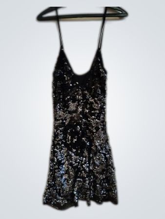Black Sequined Dress