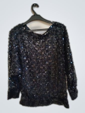 Black Sequined Top