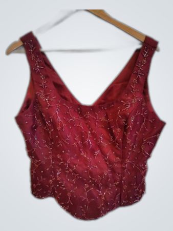 Rebecca Red Embellished Top
