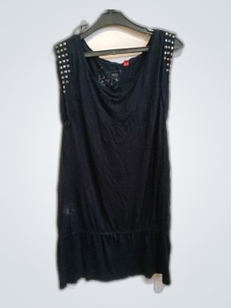 Black Sleeveless Top with Studs