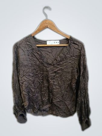 Have One Crinkled Long-Sleeve Blouse