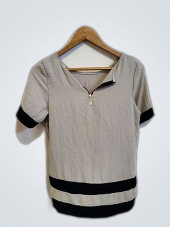 Grey and Black Striped Shirt