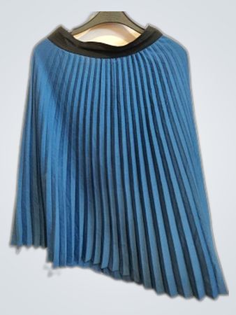 Blue Pleated Top