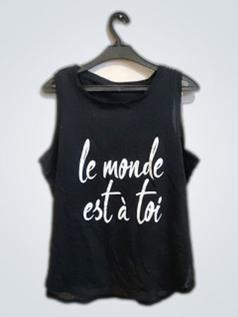 Janina Black Tank Top