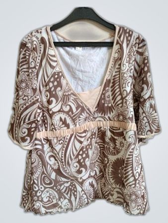 Unbranded Printed V-Neck Blouse