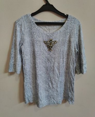 Marc Snake Print Short Sleeve Blouse