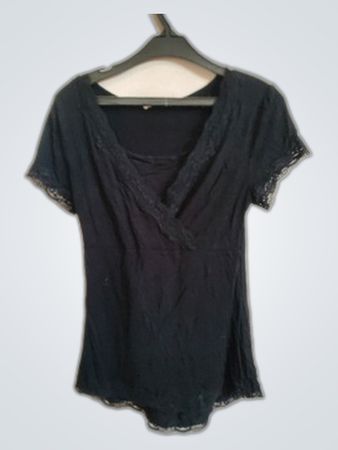 Black Lace Trimmed Top