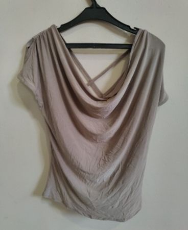River Island Grey Draped Off-Shoulder Top
