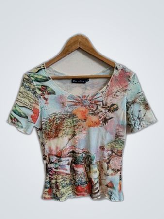 Be Nice Sheer Floral Print Blouse