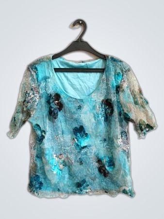 Blue Floral Blouse