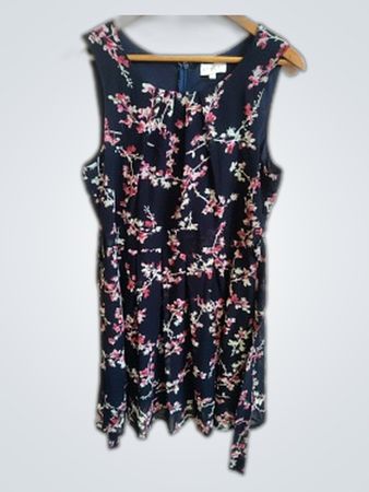 Apricot Floral Dress