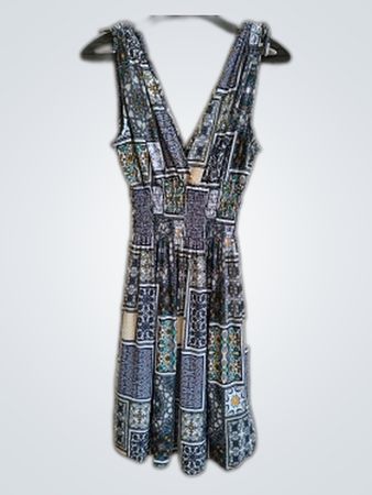Blue Patterned Dress