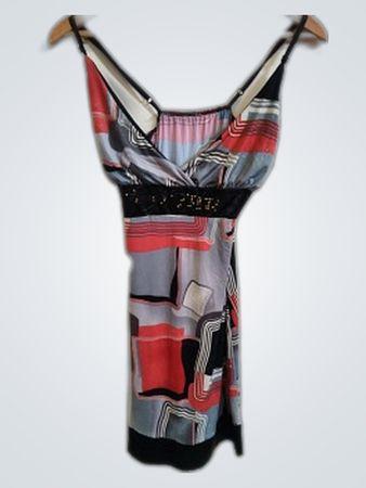 Geometric Print Spaghetti Strap Cami Top