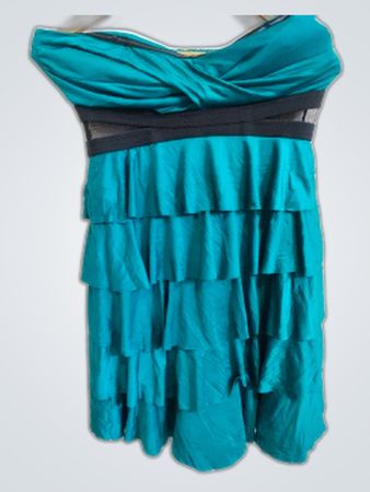 Teal Ruffled Dress