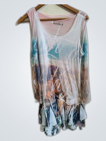Fait Pour Vous Paris Printed Flowy Blouse