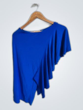 Honor Gold Blue Asymmetrical Top