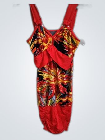 Red Floral Swimsuit
