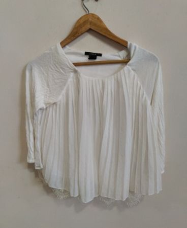 Lindex White Pleated Blouse