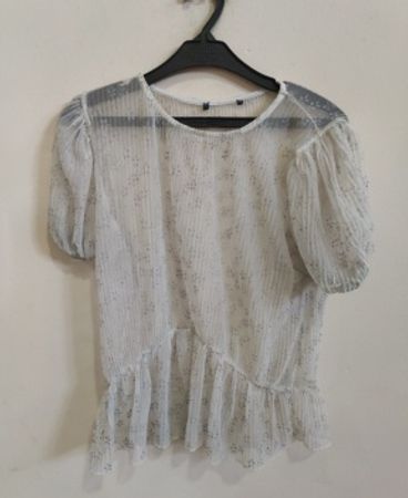 Sheer Ruffled Blouse