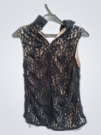Oasis Black Lace Sleeveless Top