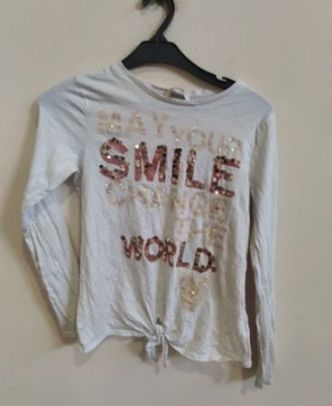 George Make Your Smile Change The World Graphic Long Sleeve Top